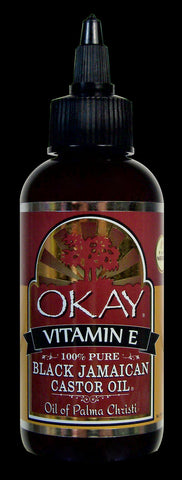 Okay 100% Pure Vitamin E Black Jamaican Castor Oil 4 oz Okay 100% Pure Vitamin E Black Jamaican Castor Oil 4 oz