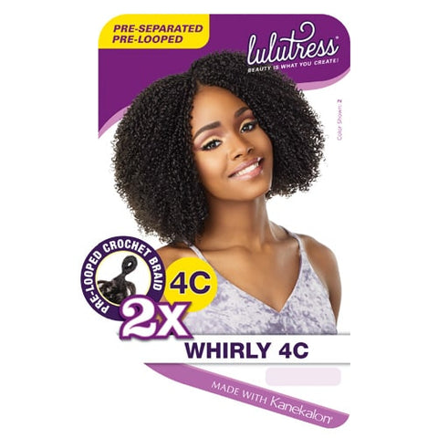 Sensationnel Lulutress Pre-Stretched Pre-Looped Crochet Braid - 2X WHIRLY 4C Sensationnel Lulutress Pre-Stretched Pre-Looped Crochet Braid - 2X WHIRLY 4C