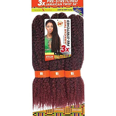 Sensationnel African Collection X-Pression Pre-Stretched Crochet Braid - 3X JAMAICAN TWIST 36" Sensationnel African Collection X-Pression Pre-Stretched Crochet Braid - 3X JAMAICAN TWIST 36"