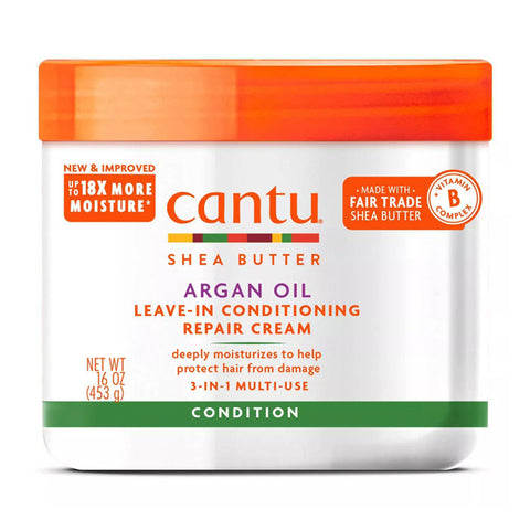 Cantu Shea Butter Argan Oil Leave In Conditioning Repair Cream 16 oz Cantu Shea Butter Argan Oil Leave In Conditioning Repair Cream 16 oz