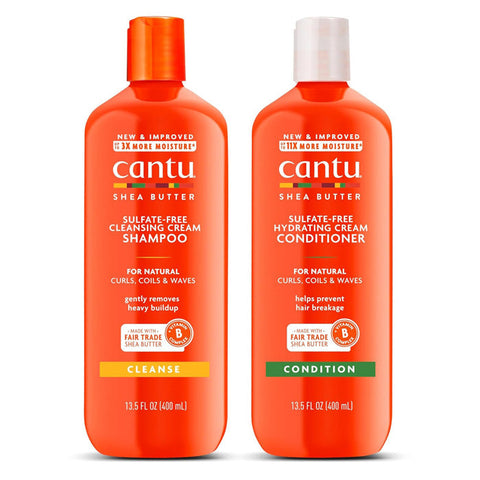 Cantu Shea Butter Sulfate Free for Natural Hair Cleansing Cream SHAMPOO / CONDITIONER 13.5 Oz Cantu Shea Butter Sulfate Free for Natural Hair Cleansing Cream SHAMPOO / CONDITIONER 13.5 Oz