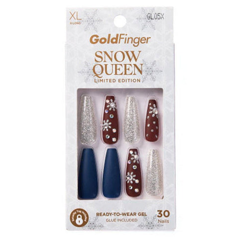 Kiss GoldFinger Snow Queen Limited Edition 24 Nails - LET IT SNOW Kiss GoldFinger Snow Queen Limited Edition 24 Nails - LET IT SNOW