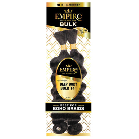 Sensationnel Empire 100% Human Hair Braids Bulk - DEEP BODY BULK 14" Sensationnel Empire 100% Human Hair Braids Bulk - DEEP BODY BULK 14"
