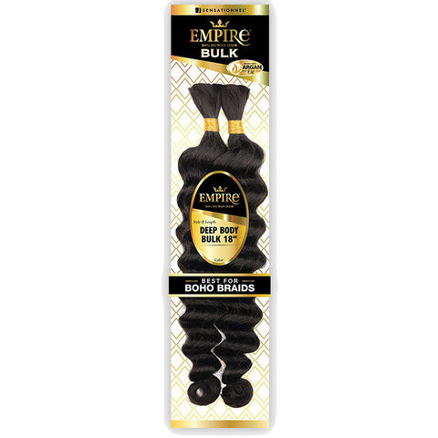 Sensationnel Empire 100% Human Hair Braids - DEEP BODY BULK 18"/22" Sensationnel Empire 100% Human Hair Braids - DEEP BODY BULK 18"/22"