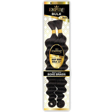Sensationnel Empire 100% Human Hair Braids - DEEP BODY BULK 18"/22" Sensationnel Empire 100% Human Hair Braids - DEEP BODY BULK 18"/22"