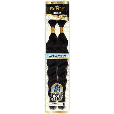 Sensationnel Empire 100% Human Hair Wet & Wavy Braids - DEEP BULK 18" Sensationnel Empire 100% Human Hair Wet & Wavy Braids - DEEP BULK 18"