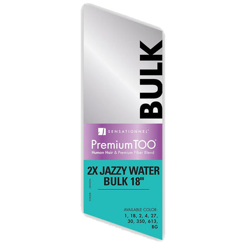 Sensationnel Premium Too 2X Bulk Human Hair Blend Braids - 2X JAZZY WATER BULK 18" Sensationnel Premium Too 2X Bulk Human Hair Blend Braids - 2X JAZZY WATER BULK 18"