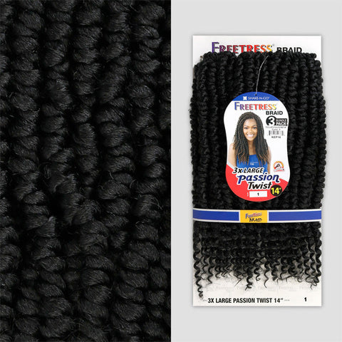 Freetress Pre-Looped Crochet Braids - 3X LARGE PASSION TWIST 14" Freetress Pre-Looped Crochet Braids - 3X LARGE PASSION TWIST 14"
