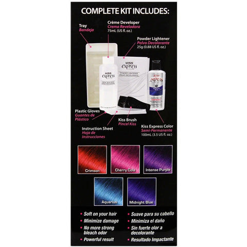 Kiss Colors Express Complete Hair Color Kit Kiss Colors Express Complete Hair Color Kit