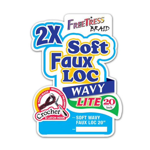 Freetress Pre-Looped Crochet Braids - 2X SOFT WAVY FAUX LOC 20" Freetress Pre-Looped Crochet Braids - 2X SOFT WAVY FAUX LOC 20"