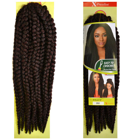 Outre X-Pression Crochet Braids - 3D BRAID 18" Outre X-Pression Crochet Braids - 3D BRAID 18"
