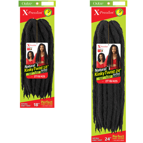 Outre X-Pression Braid - NATURAL KINKY TWIST 18"/24" Outre X-Pression Braid - NATURAL KINKY TWIST 18"/24"