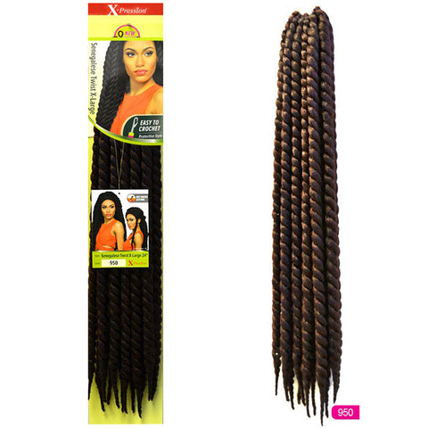 Outre X-Pression Pre-Looped Crochet Braid - SENEGALESE TWIST X-LARGE 14/18/24" Outre X-Pression Pre-Looped Crochet Braid - SENEGALESE TWIST X-LARGE 14/18/24"
