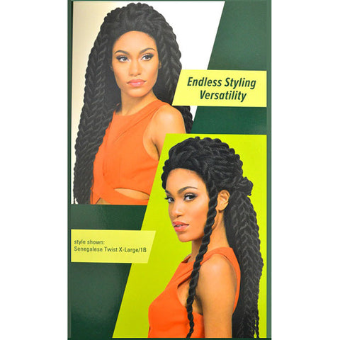 Outre X-Pression Pre-Looped Crochet Braid - SENEGALESE TWIST X-LARGE 14/18/24" Outre X-Pression Pre-Looped Crochet Braid - SENEGALESE TWIST X-LARGE 14/18/24"