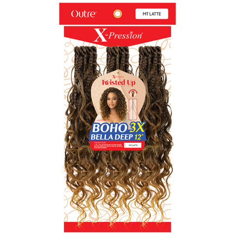 Twisted Up X-Pression By Outre Loop Crochet Braids - BOHO BELLA DEEP 12" 3X Twisted Up X-Pression By Outre Loop Crochet Braids - BOHO BELLA DEEP 12" 3X