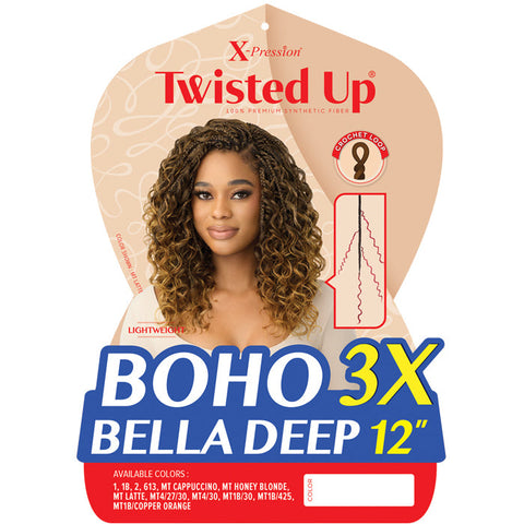 Twisted Up X-Pression By Outre Loop Crochet Braids - BOHO BELLA DEEP 12" 3X Twisted Up X-Pression By Outre Loop Crochet Braids - BOHO BELLA DEEP 12" 3X