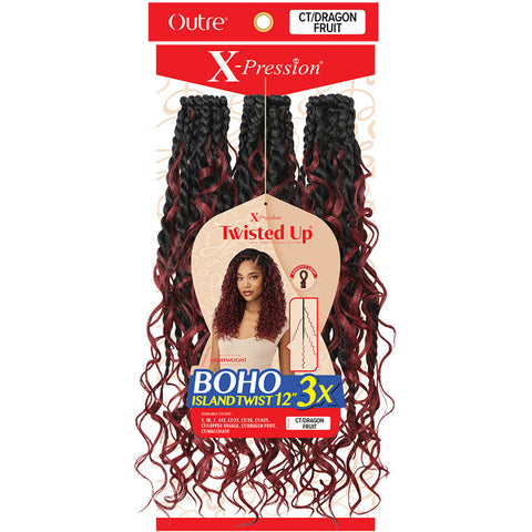 Outre X-Pression Twisted Up Pre-Loop Crochet Braid - BOHO ISLAND TWIST 12" 3X Outre X-Pression Twisted Up Pre-Loop Crochet Braid - BOHO ISLAND TWIST 12" 3X