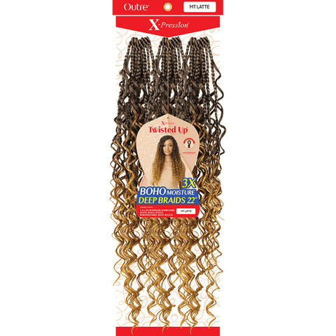 Outre X-Pression Twisted Up Crochet Loop Braid - BOHO MOISTURE DEEP BRAIDS 22" 3X Outre X-Pression Twisted Up Crochet Loop Braid - BOHO MOISTURE DEEP BRAIDS 22" 3X