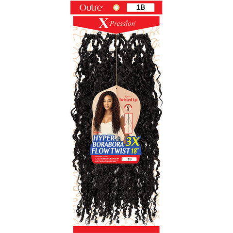 Outre X-Pression Twisted Up Crochet Loop Braid - HYPER BORABORA FLOW TWIST 18" 3X Outre X-Pression Twisted Up Crochet Loop Braid - HYPER BORABORA FLOW TWIST 18" 3X