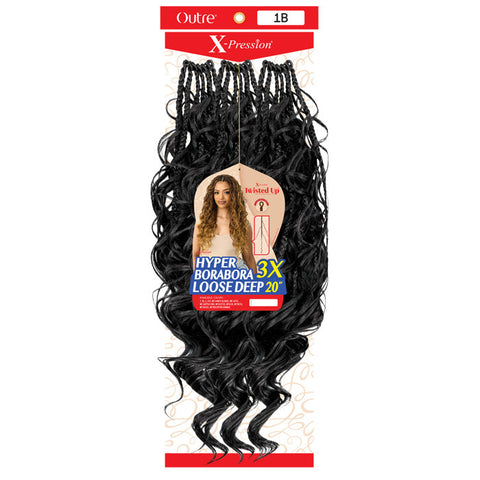 Twisted Up X-Pression By Outre Pre-Loop Crochet Braid - HYPER BORABORA LOOSE DEEP 20" 3X Twisted Up X-Pression By Outre Pre-Loop Crochet Braid - HYPER BORABORA LOOSE DEEP 20" 3X