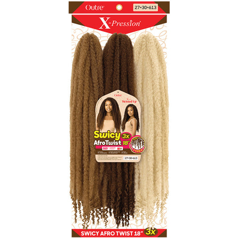 Outre X-Pression Twisted Up Crochet Braids - SWICY AFRO TWIST 3X 18" Outre X-Pression Twisted Up Crochet Braids - SWICY AFRO TWIST 3X 18"