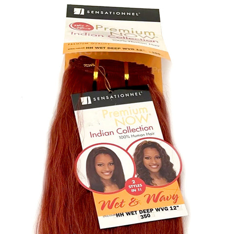 Sensationnel Premium Indian Collection 100% Human Hair Wet & Wavy Weave - WET DEEP WVG 12" Sensationnel Premium Indian Collection 100% Human Hair Wet & Wavy Weave - WET DEEP WVG 12"