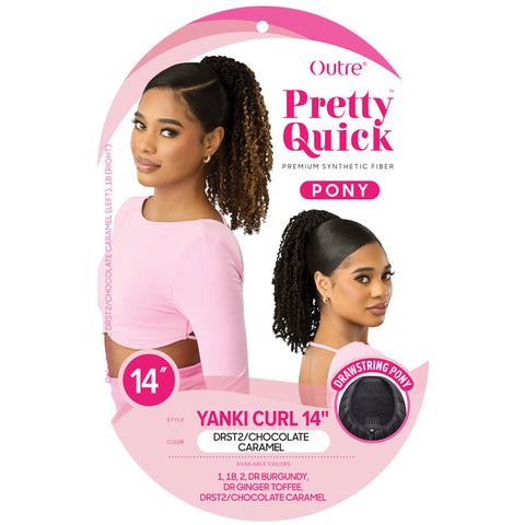 Pretty Quick By Outre Drawstring Ponytail - YANKI CURL 14" Pretty Quick By Outre Drawstring Ponytail - YANKI CURL 14"
