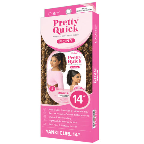 Pretty Quick By Outre Drawstring Ponytail - YANKI CURL 14" Pretty Quick By Outre Drawstring Ponytail - YANKI CURL 14"