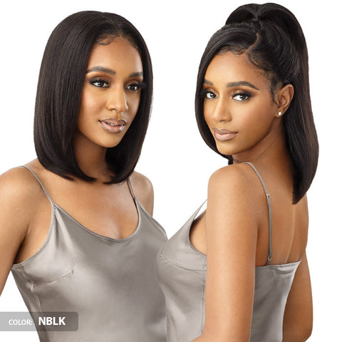 Outre My Tresses Black Label 100% Unprocessed Human Hair Glueless 13x4 HD Lace Front Wig - HH-VIRGIN STRAIGHT 14" Outre My Tresses Black Label 100% Unprocessed Human Hair Glueless 13x4 HD Lace Front Wig - HH-VIRGIN STRAIGHT 14"