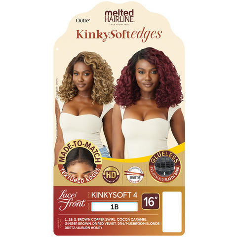 Outre Melted Hairline Kinky Soft Edges Glueless HD Lace Front Wig - KINKYSOFT 4 Outre Melted Hairline Kinky Soft Edges Glueless HD Lace Front Wig - KINKYSOFT 4