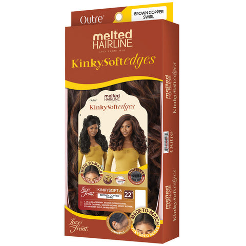 Outre Melted Hairline Kinky Soft Edges Glueless HD Lace Front Wig - KINKYSOFT 6 Outre Melted Hairline Kinky Soft Edges Glueless HD Lace Front Wig - KINKYSOFT 6