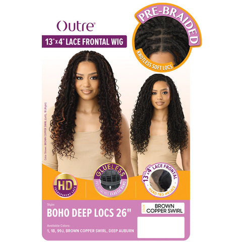 Outre Glueless Pre-Braided HD 13x4 Lace Front Wig - BOHO DEEP LOCS 26" Outre Glueless Pre-Braided HD 13x4 Lace Front Wig - BOHO DEEP LOCS 26"
