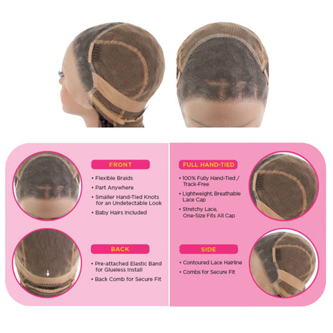 Outre Whole Lace Wig Glueless Pre-Braided Knotless HD Lace Wig - BOHO BOX BRAIDS 28" Outre Whole Lace Wig Glueless Pre-Braided Knotless HD Lace Wig - BOHO BOX BRAIDS 28"