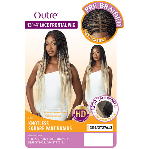 Outre Pre-Braided Glueless HD 13X4 Lace Front Wig - KNOTLESS SQUARE PART BRAIDS Outre Pre-Braided Glueless HD 13X4 Lace Front Wig - KNOTLESS SQUARE PART BRAIDS