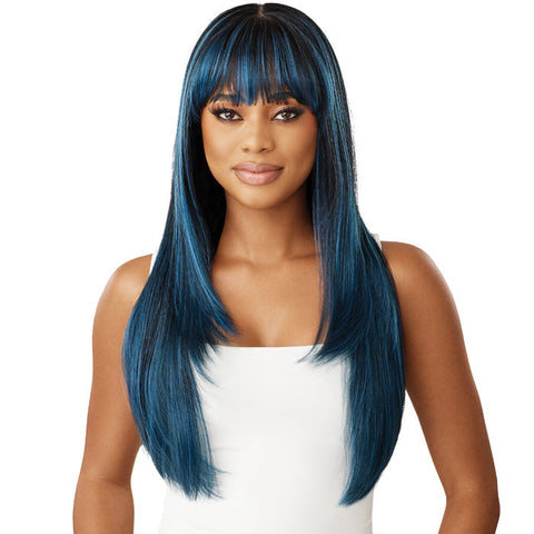 Outre Perfect Hairline Glueless 13x6 HD Lace Front Wig - KATRINA - Salon-Styled Bangs Outre Perfect Hairline Glueless 13x6 HD Lace Front Wig - KATRINA - Salon-Styled Bangs