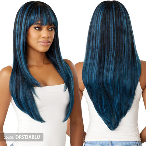 Outre Perfect Hairline Glueless 13x6 HD Lace Front Wig - KATRINA - Salon-Styled Bangs Outre Perfect Hairline Glueless 13x6 HD Lace Front Wig - KATRINA - Salon-Styled Bangs