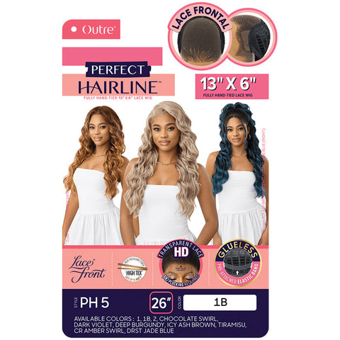 Perfect Hairline Glueless 13x6 HD Lace Front Wig - PH 5 - By Outre Perfect Hairline Glueless 13x6 HD Lace Front Wig - PH 5 - By Outre