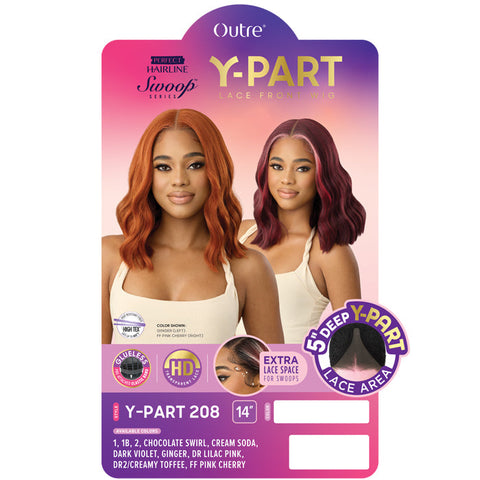 Swoop Series Perfect Hairline By Outre Glueless 5" HD Deep Lace Front Wig - Y-PART 208 Swoop Series Perfect Hairline By Outre Glueless 5" HD Deep Lace Front Wig - Y-PART 208