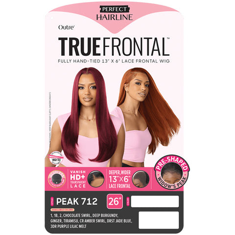 Perfect Hairline True Frontal Glueless Widow's Peak 13x6 HD Lace Front Wig - PEAK 712 - By Outre Perfect Hairline True Frontal Glueless Widow's Peak 13x6 HD Lace Front Wig - PEAK 712 - By Outre