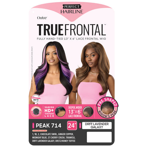 Outre Perfect Hairline True Frontal Glueless 13x6 HD Widow's Peak Lace Front Wig - PEAK 714 Outre Perfect Hairline True Frontal Glueless 13x6 HD Widow's Peak Lace Front Wig - PEAK 714
