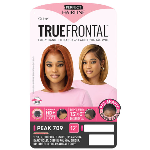 True Frontal Perfect Hairline By Outre Glueless 13x6 HD Pre-Shaped Lace Front Wig - PEAK 709 True Frontal Perfect Hairline By Outre Glueless 13x6 HD Pre-Shaped Lace Front Wig - PEAK 709