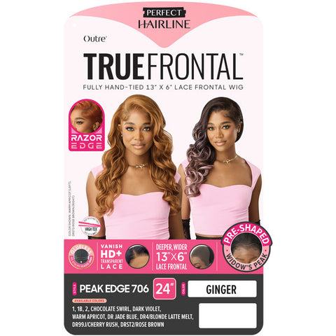 Outre Prefect Hairline True Frontal Glueless 13x6 HD Pre-Shaped Widow's Peak Lace Front Wig - PEAK EDGE 706 Outre Prefect Hairline True Frontal Glueless 13x6 HD Pre-Shaped Widow's Peak Lace Front Wig - PEAK EDGE 706
