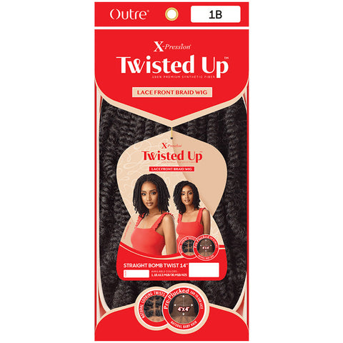 Outre Twisted Up Glueless 4x4 Lace Front Braid Wig - STRAIGHT BOMB TWIST 14" Outre Twisted Up Glueless 4x4 Lace Front Braid Wig - STRAIGHT BOMB TWIST 14"