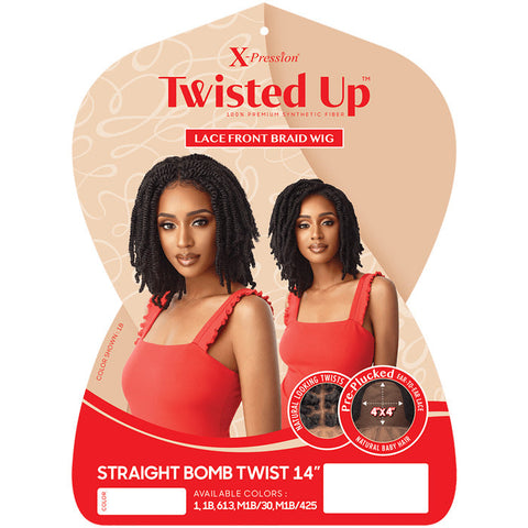 Outre Twisted Up Glueless 4x4 Lace Front Braid Wig - STRAIGHT BOMB TWIST 14" Outre Twisted Up Glueless 4x4 Lace Front Braid Wig - STRAIGHT BOMB TWIST 14"