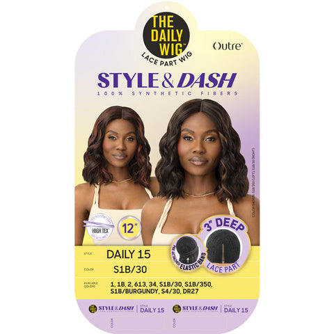 Style And Dash The Daily Wig By Outre 3" Deep Lace Part Wig - DAILY 15 Style And Dash The Daily Wig By Outre 3" Deep Lace Part Wig - DAILY 15