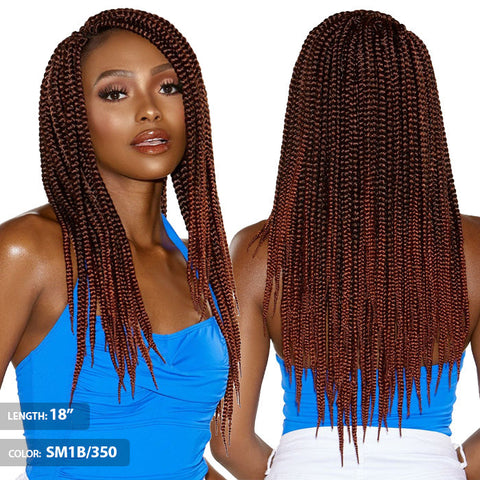 Sensationnel Ruwa Crochet Pre-Looped Braids - 3X Box Braid (14"/18") Sensationnel Ruwa Crochet Pre-Looped Braids - 3X Box Braid (14"/18")