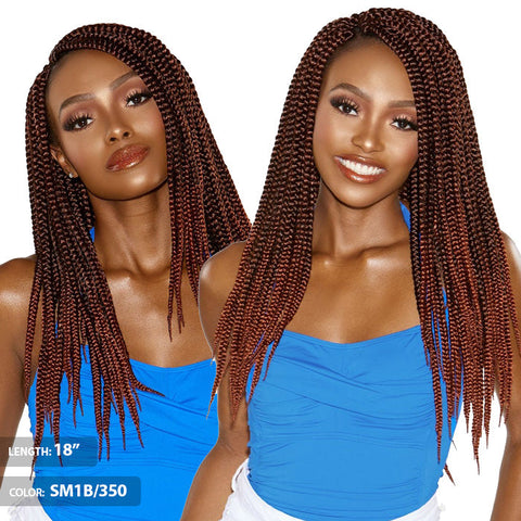 Sensationnel Ruwa Crochet Pre-Looped Braids - 3X Box Braid (14"/18") Sensationnel Ruwa Crochet Pre-Looped Braids - 3X Box Braid (14"/18")