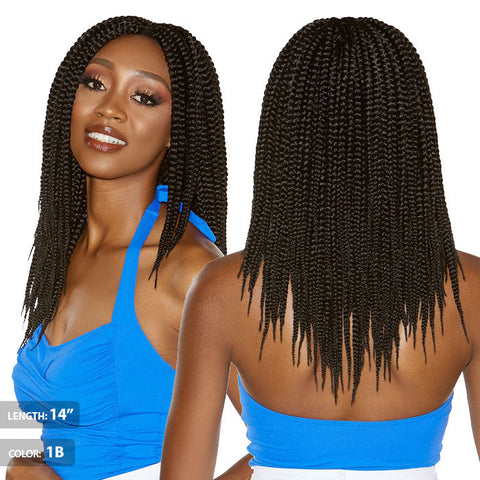 Sensationnel Ruwa Crochet Pre-Looped Braids - 3X Box Braid (14"/18") Sensationnel Ruwa Crochet Pre-Looped Braids - 3X Box Braid (14"/18")