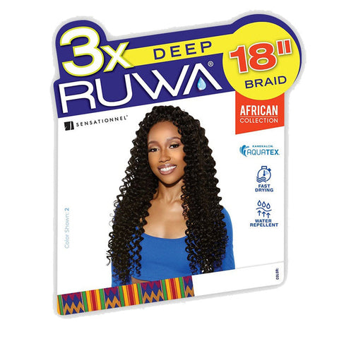 Sensationnel Ruwa Pre-Stretched Crochet Braids - 3X DEEP 18"/24" Sensationnel Ruwa Pre-Stretched Crochet Braids - 3X DEEP 18"/24"