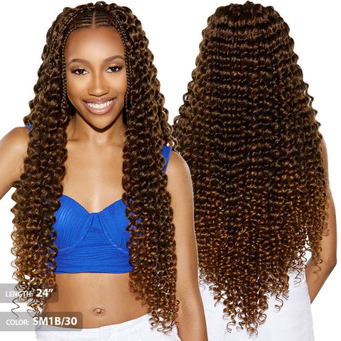 Sensationnel Ruwa Pre-Stretched Crochet Braids - 3X DEEP 18"/24" Sensationnel Ruwa Pre-Stretched Crochet Braids - 3X DEEP 18"/24"